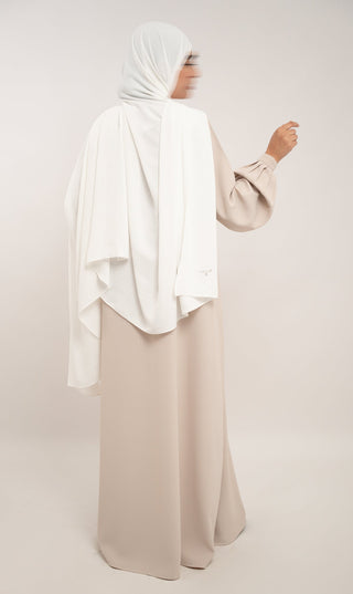 A-Linien-Abaya TAYMA - Creme