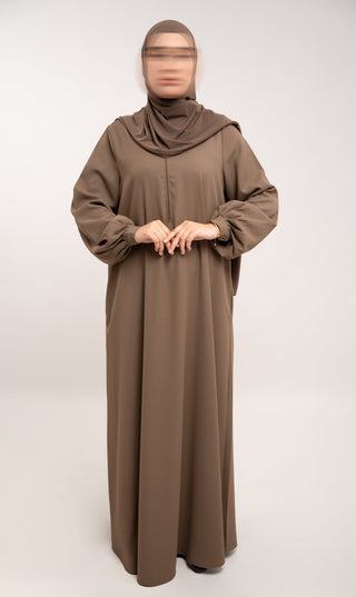 A-Linien-Abaya TAYMA - Espresso