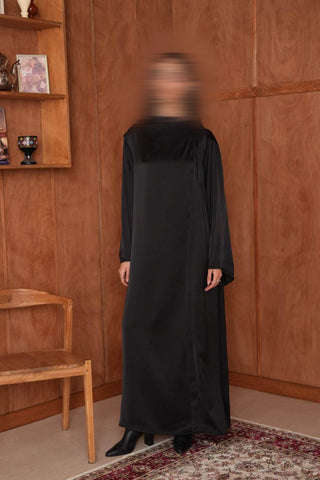 Satin Abaya Pearl