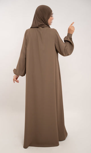 A-Linien-Abaya TAYMA - Espresso
