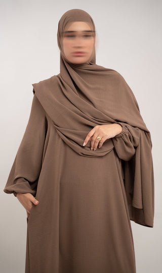 A Linie Jazz Abaya Walnut