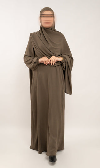 A Linie Jazz Abaya Wood