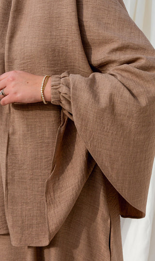 Essential Abaya + Gratis Schal - Pure Taupe