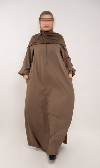 A-Linien-Abaya TAYMA - Espresso