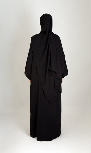 A Linie Jazz Abaya Schwarz