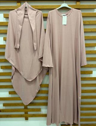 Jersey Abaya Set "Nahla" (Baumwolle)