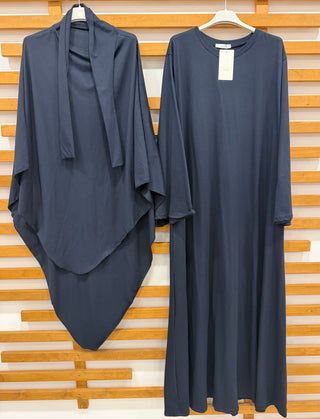 Jersey Abaya Set "Nahla" (Baumwolle)