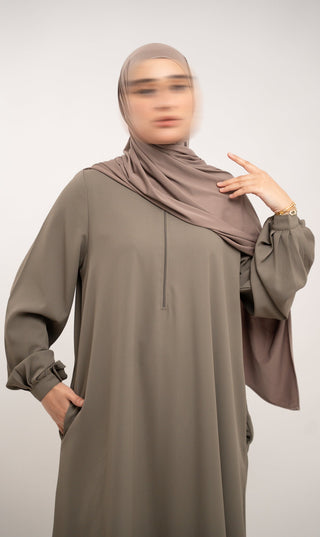 A-Linien-Abaya TAYMA - Taupe