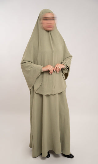 A Linie Jazz Abaya Pistazie