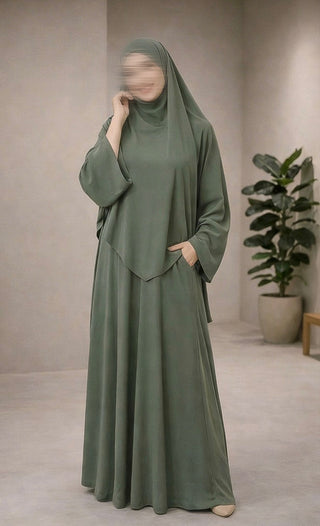 Jersey Abaya Set "Nahla" (Baumwolle)