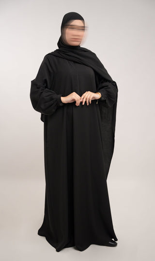 A-Linien-Abaya TAYMA - Black