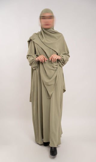 A Linie Jazz Abaya Pistazie