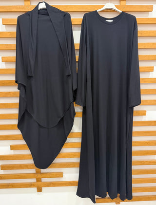 Jersey Abaya Set "Nahla" (Baumwolle)