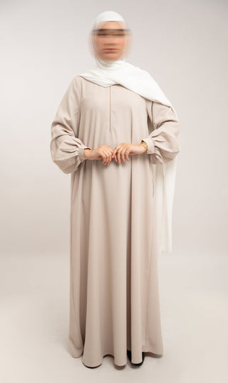 A-Linien-Abaya TAYMA - Creme