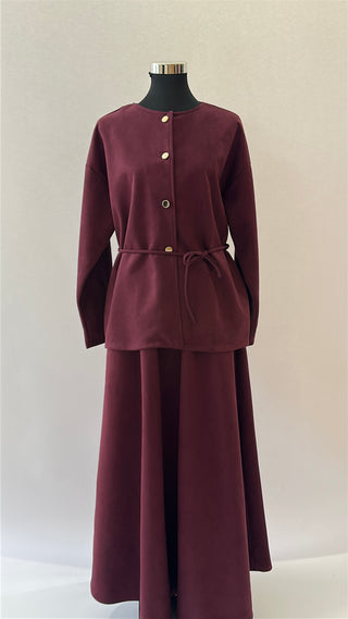 Zweiteiler Wildlederoptik