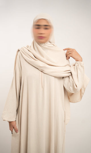A Linie Jazz Abaya Creme