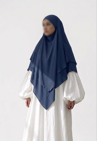 Dreilagiger Chiffonkhimar (Midi Size)