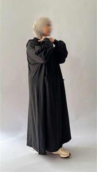 Oversize Cotton Hoodie - Black