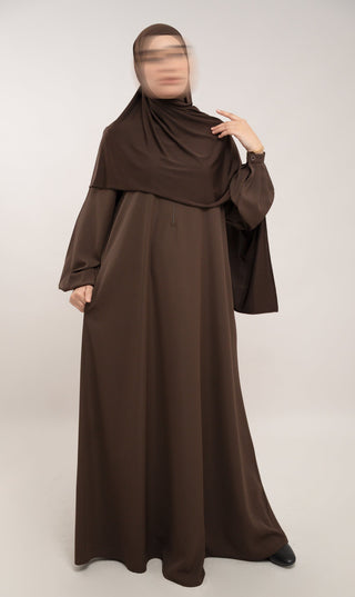 A-Linien-Abaya TAYMA - Deep Cacao