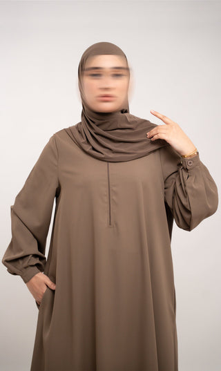 A-Linien-Abaya TAYMA - Espresso