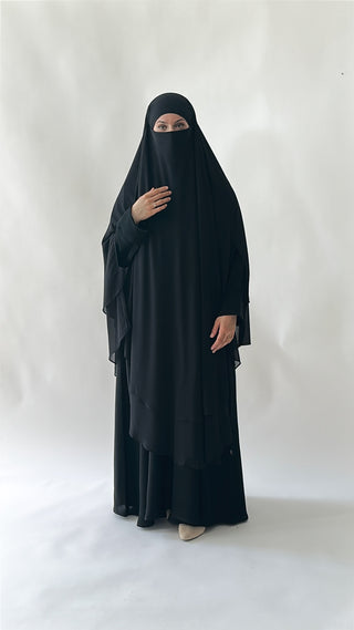 Doppellagiger Maxi Chiffonkhimar