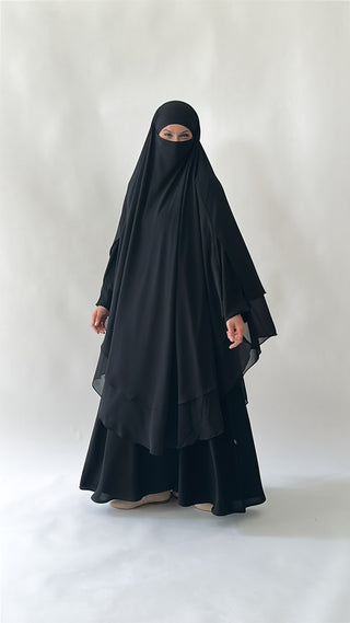 Doppellagiger Maxi Chiffonkhimar