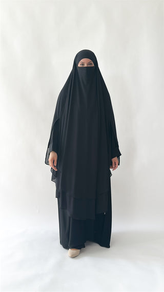 Doppellagiger Maxi Chiffonkhimar