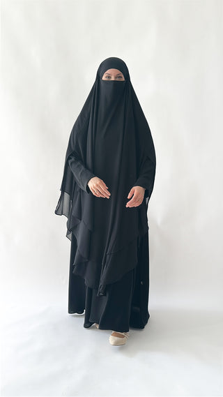 Doppellagiger Maxi Chiffonkhimar