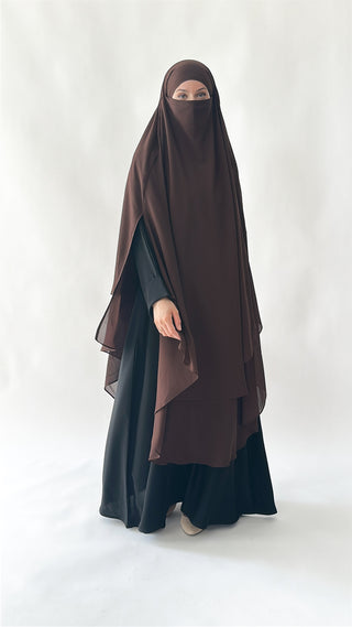 Doppellagiger Maxi Chiffonkhimar