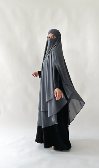 Doppellagiger Maxi Chiffonkhimar