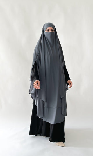 Doppellagiger Maxi Chiffonkhimar