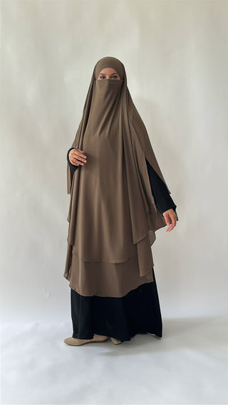 Doppellagiger Maxi Chiffonkhimar