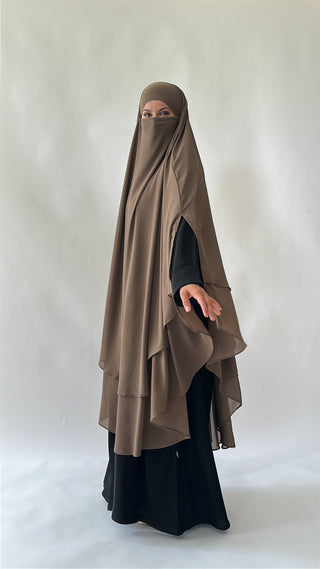 Doppellagiger Maxi Chiffonkhimar