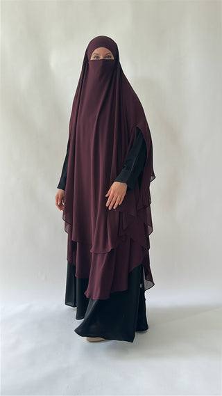 Doppellagiger Maxi Chiffonkhimar