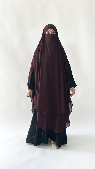 Doppellagiger Maxi Chiffonkhimar