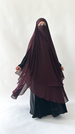 Doppellagiger Maxi Chiffonkhimar