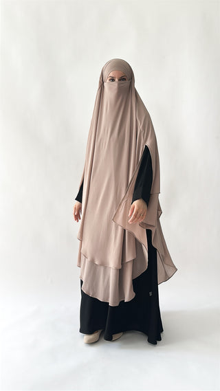 Doppellagiger Maxi Chiffonkhimar