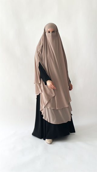 Doppellagiger Maxi Chiffonkhimar