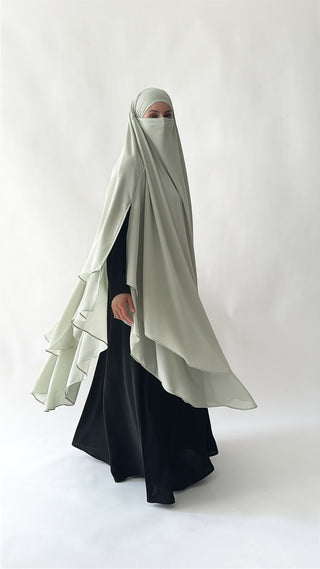 Doppellagiger Maxi Chiffonkhimar