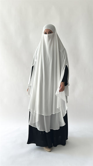 Doppellagiger Maxi Chiffonkhimar