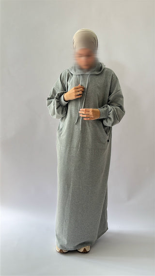 Oversize Cotton Hoodie - Grey