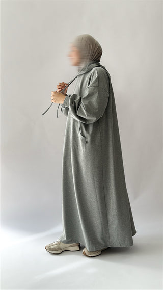 Oversize Cotton Hoodie - Grey