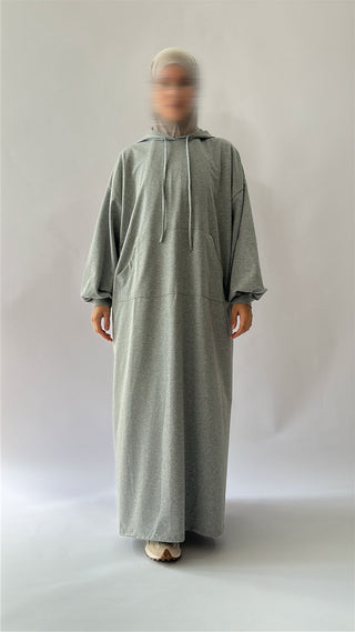 Oversize Cotton Hoodie - Grey
