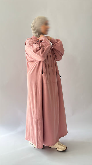 Oversize Cotton Hoodie - Dusty Pink