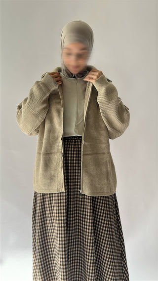 Strickpullover mit Reißverschluss