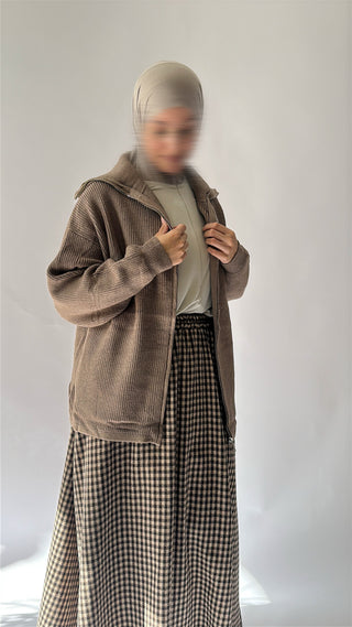 Strickpullover mit Reißverschluss