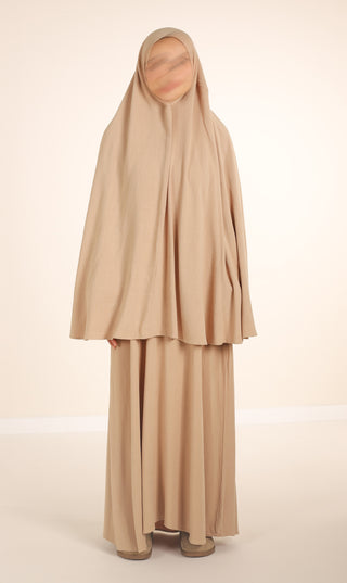 Natural Abaya "Nila" Desert Taupe