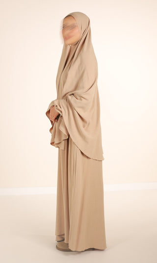 Natural Abaya "Nila" Desert Taupe